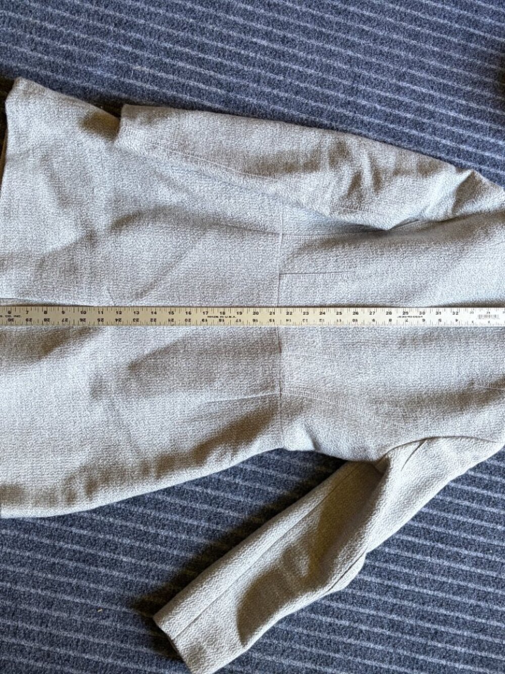 Banana Republic mid-length textured wool-blend coat Heather Gray Size 10P - Picture 3 of 13